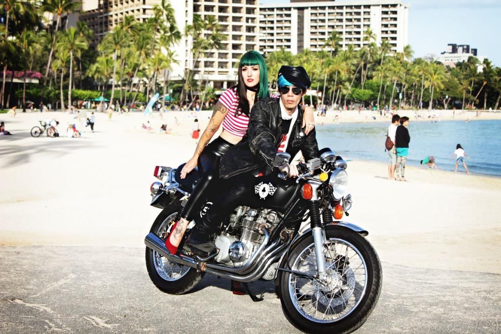 Modern Vespa Honolulu magazine photo shoot yesterday